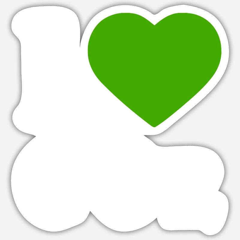 I love co2 - Sticker taille S (10 x 10 cm) - blanc mat