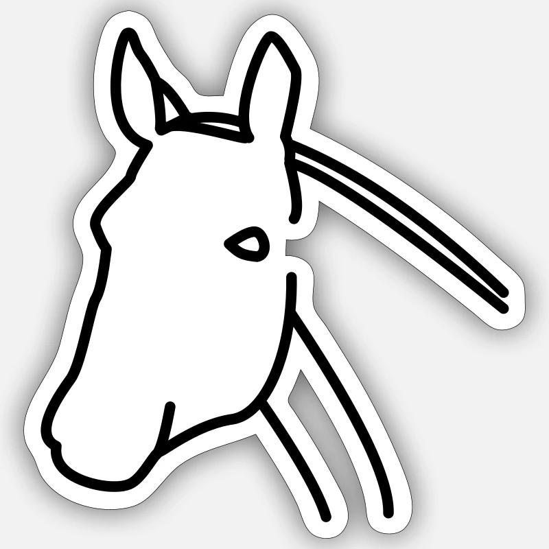 Horse - Sticker size S (10 x 10 cm) - white matte