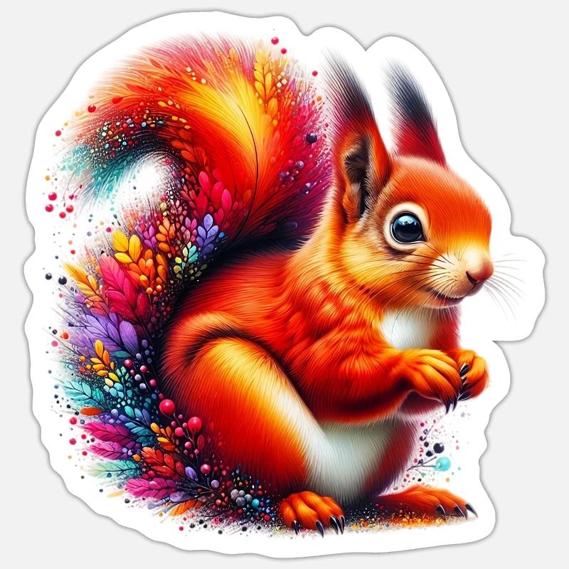 Squirrel - Sticker size S (10 x 10 cm) - white matte