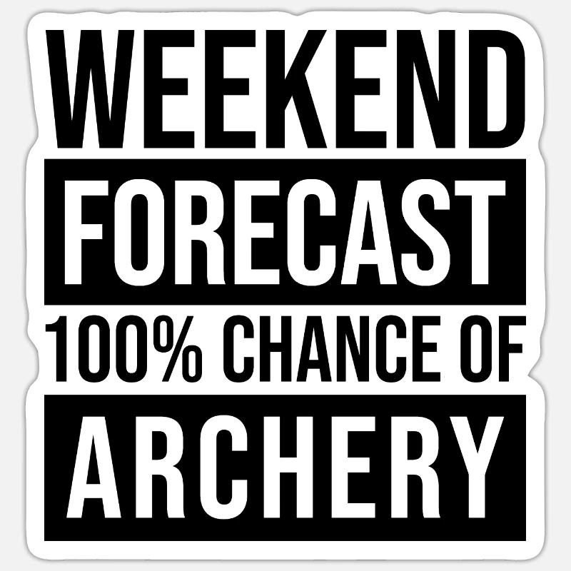 archer - Sticker taille S (10 x 10 cm) - blanc mat