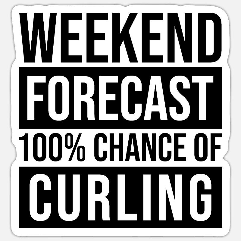 Curling Sticker size S (10 x 10 cm)