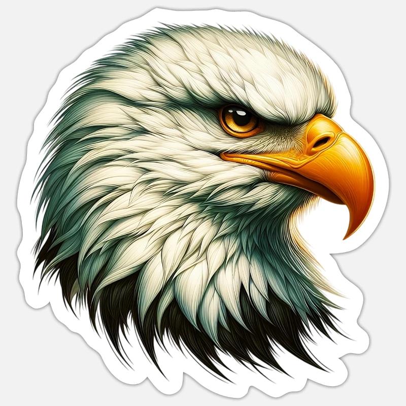 Eagle - Sticker size S (10 x 10 cm) - white matte