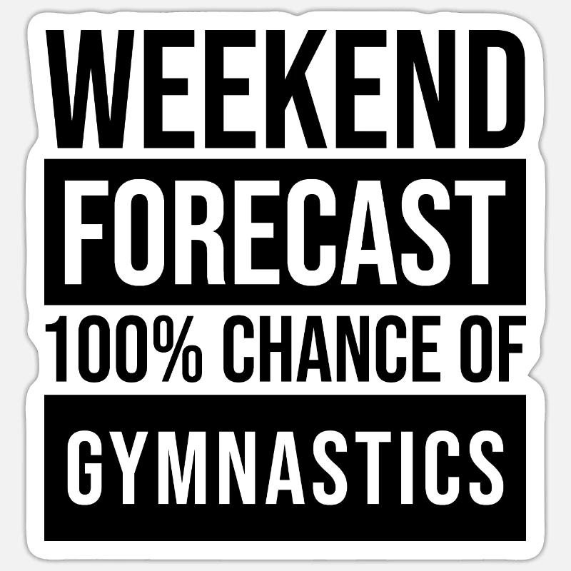 Gymnast - Sticker size S (10 x 10 cm) - white matte
