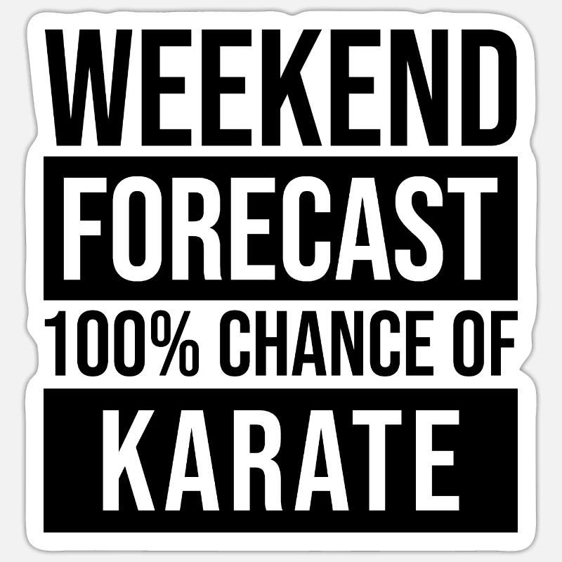 Karate - Sticker Größe S (10 x 10 cm) - Mattweiß