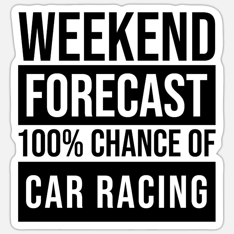 Course automobile Sticker taille S (10 x 10 cm)