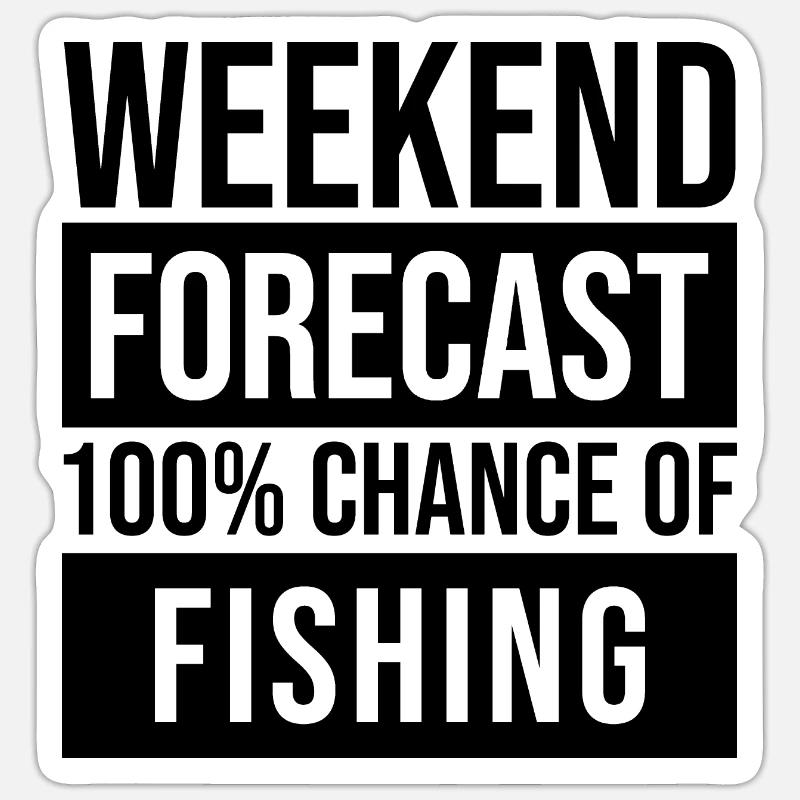 Fishing - Sticker size S (10 x 10 cm) - white matte