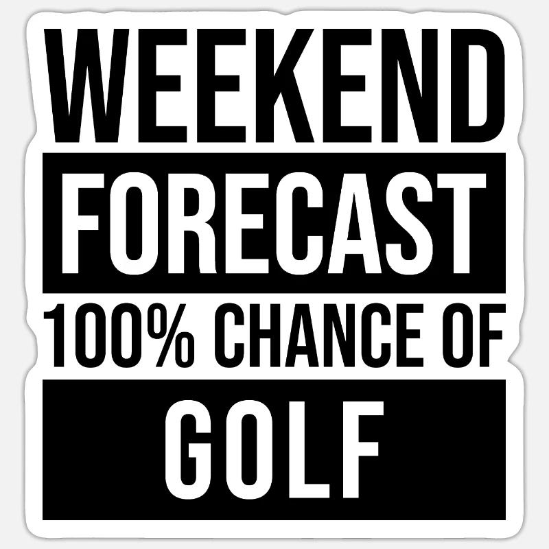 Golf - Sticker size S (10 x 10 cm) - white matte