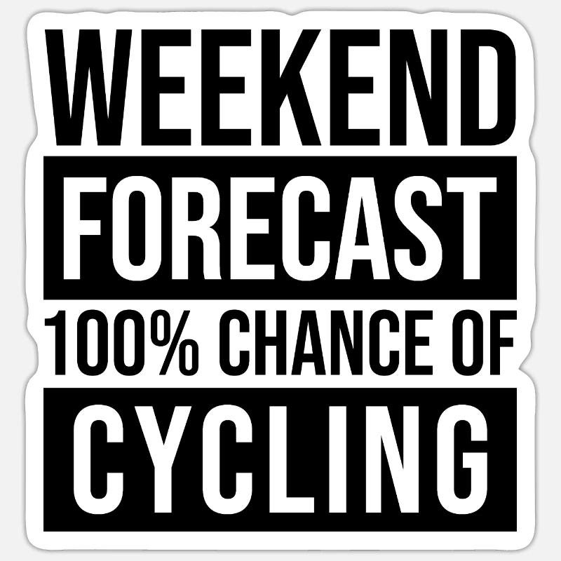 Cycling - Sticker size S (10 x 10 cm) - white matte