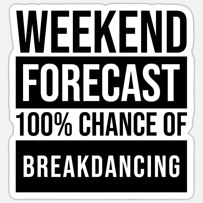 Break Dance - Sticker size S (10 x 10 cm) - white matte