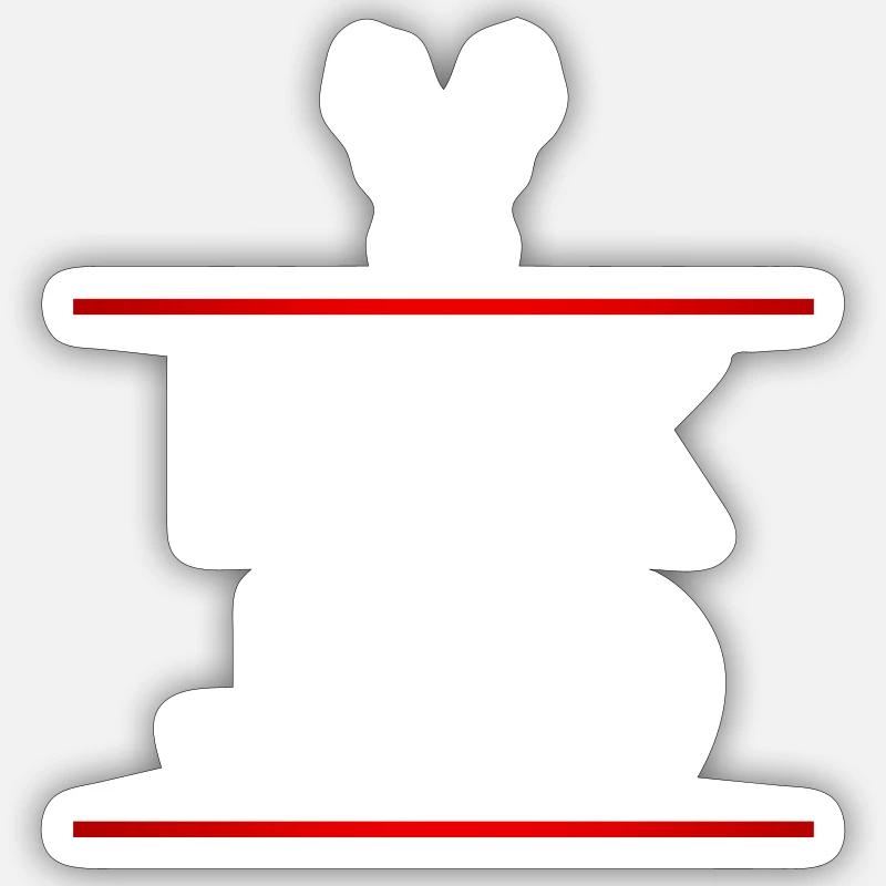 FCK JGD - Sticker Größe S (10 x 10 cm) - Mattweiß