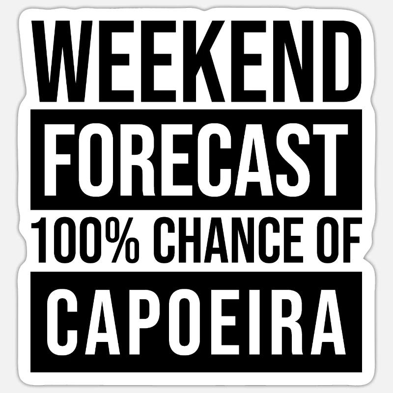 Capoeira - Sticker Größe S (10 x 10 cm) - Mattweiß