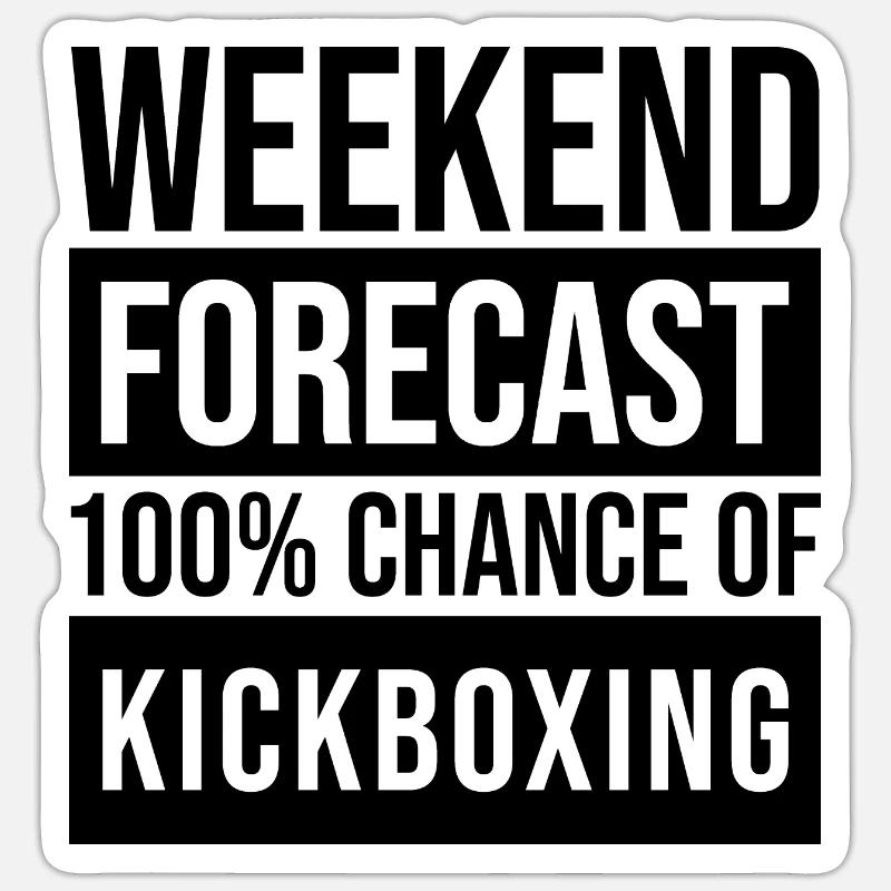 Kickboxer - Sticker size S (10 x 10 cm) - white matte