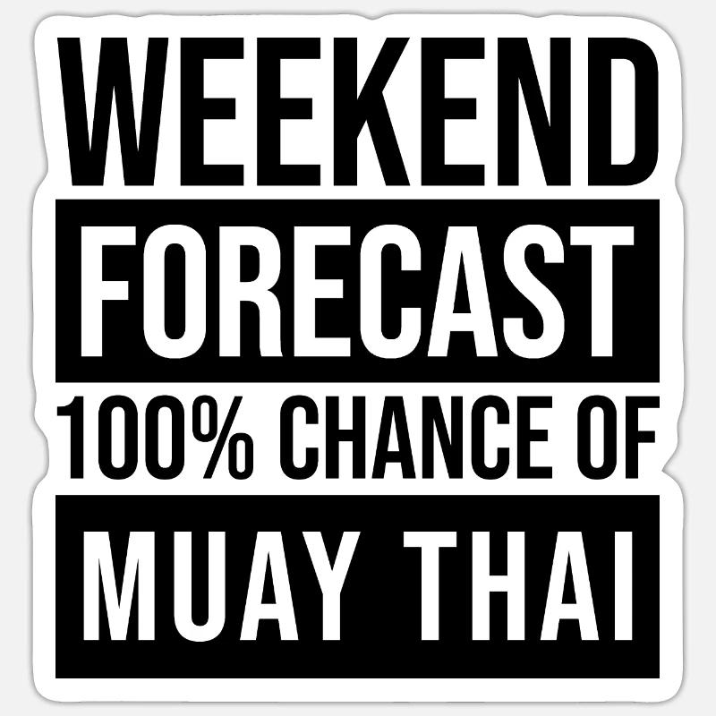 Muay Thai - Sticker size S (10 x 10 cm) - white matte