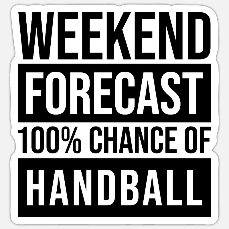 Handball - Sticker size S (10 x 10 cm) - white matte