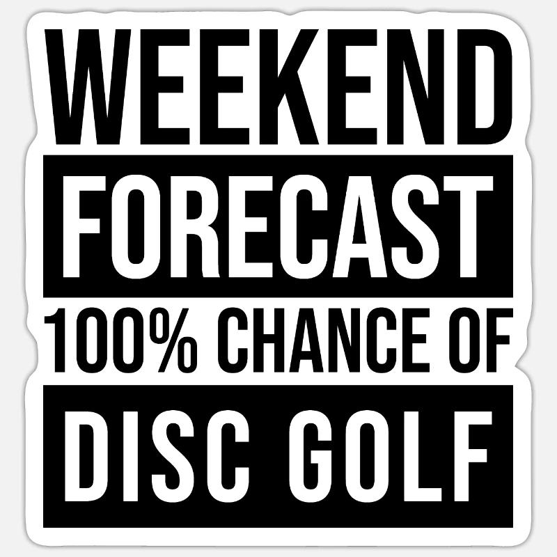 Disc Golf - Sticker size S (10 x 10 cm) - white matte