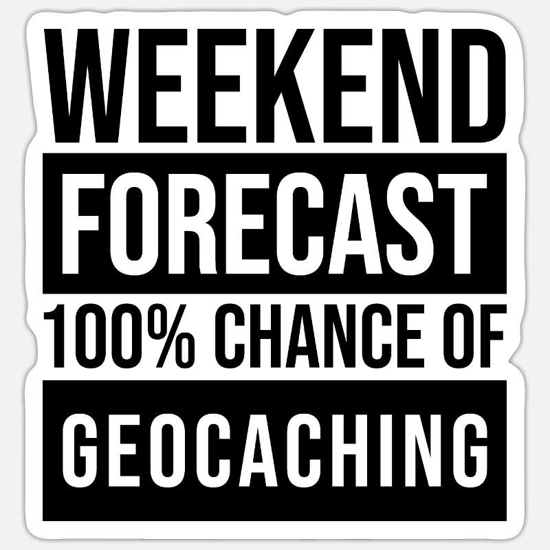 Geocache - Sticker Größe S (10 x 10 cm) - Mattweiß