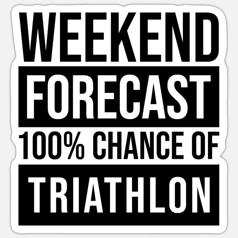 Triathlon - Sticker size S (10 x 10 cm) - white matte