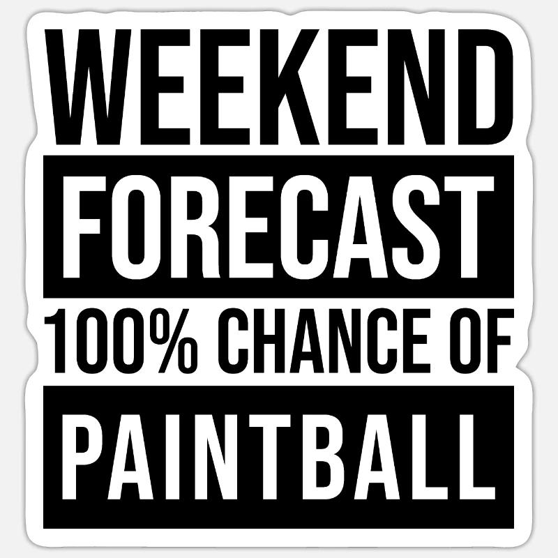 Paintball - Sticker Größe S (10 x 10 cm) - Mattweiß