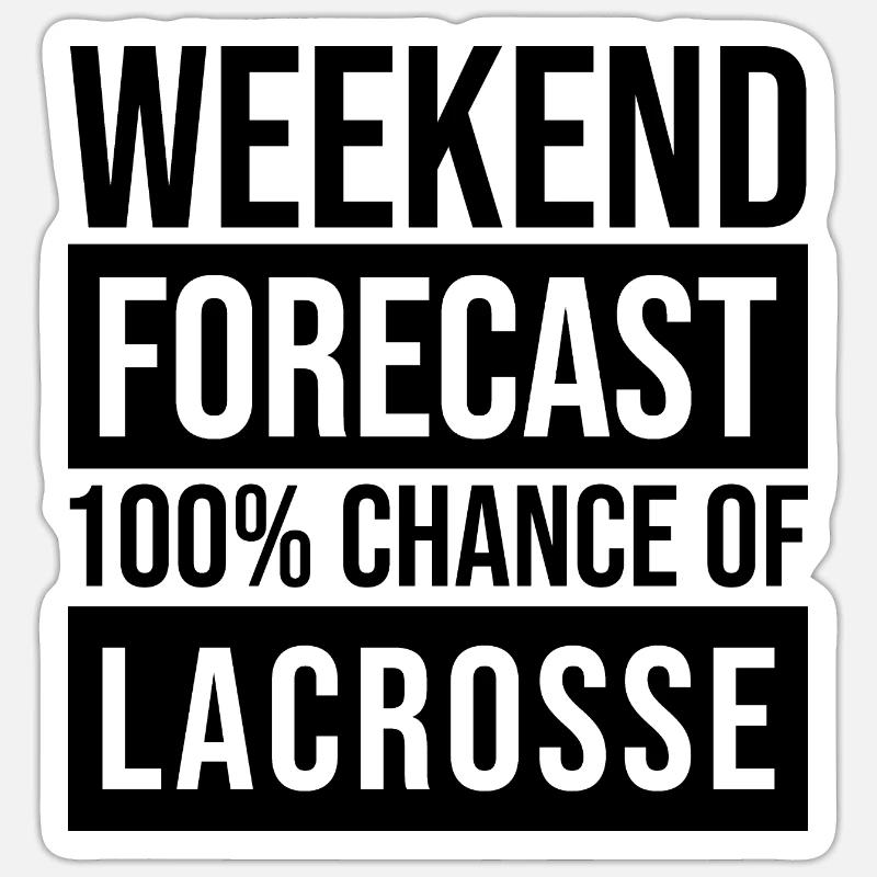 Lacrosse - Sticker size S (10 x 10 cm) - white matte