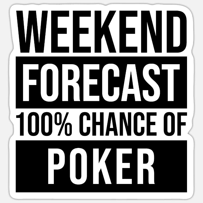 Poker - Sticker size S (10 x 10 cm) - white matte