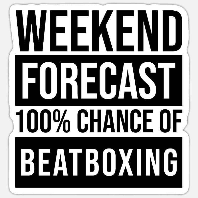 Beatbox (Englisch) - Sticker Größe S (10 x 10 cm) - Mattweiß