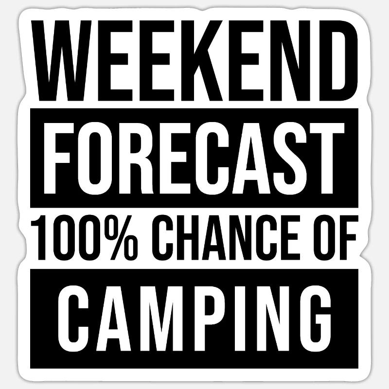 camp - Sticker taille S (10 x 10 cm) - blanc mat