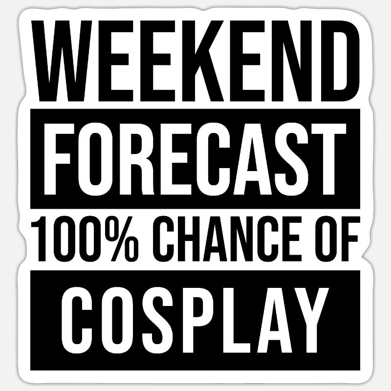 Cosplay - Sticker size S (10 x 10 cm) - white matte