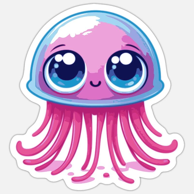 Jellyfish Sticker size S (10 x 10 cm)