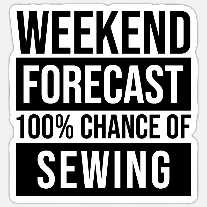 Näharbeit Sticker Größe S (10 x 10 cm)