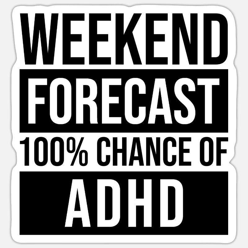 ADHS - Sticker Größe S (10 x 10 cm) - Mattweiß
