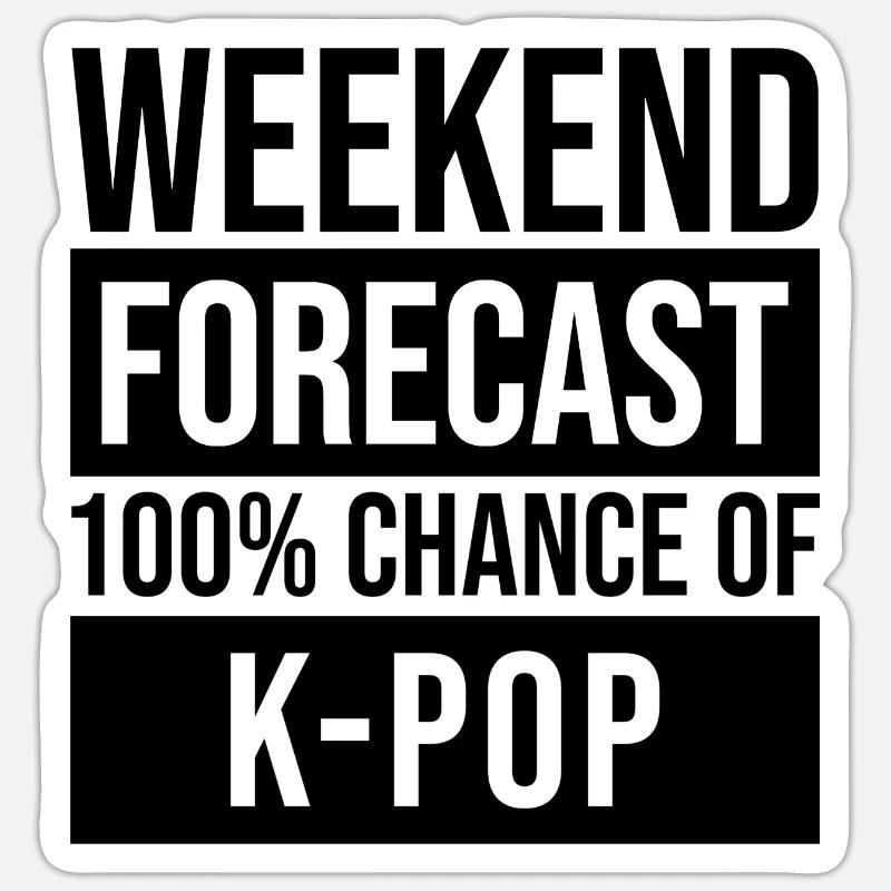 k pop - Sticker størrelse S (10 x 10 cm) - mat hvid