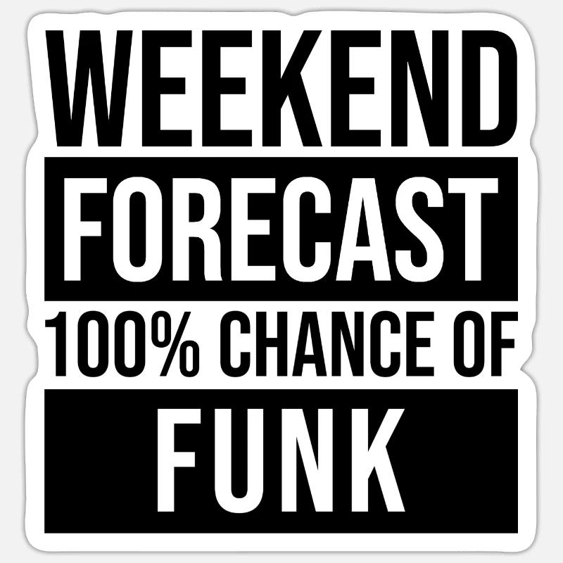 funk - Sticker taille S (10 x 10 cm) - blanc mat