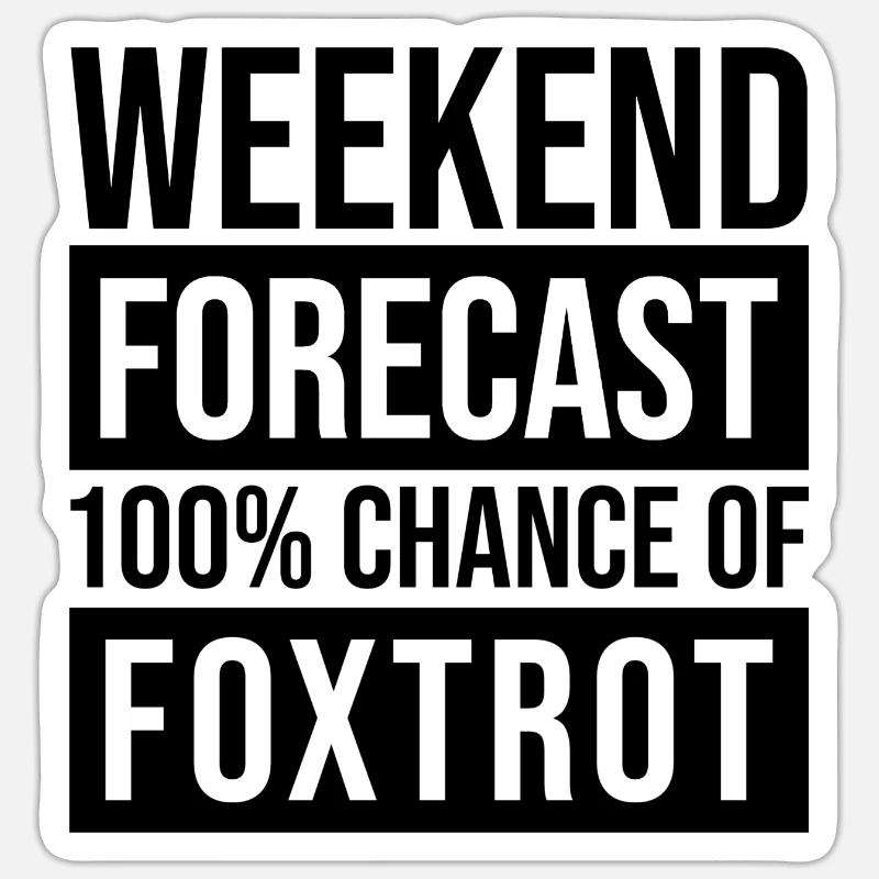 Foxtrott - Sticker Größe S (10 x 10 cm) - Mattweiß