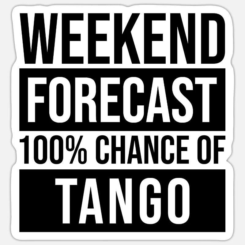 tango - Sticker taille S (10 x 10 cm) - blanc mat