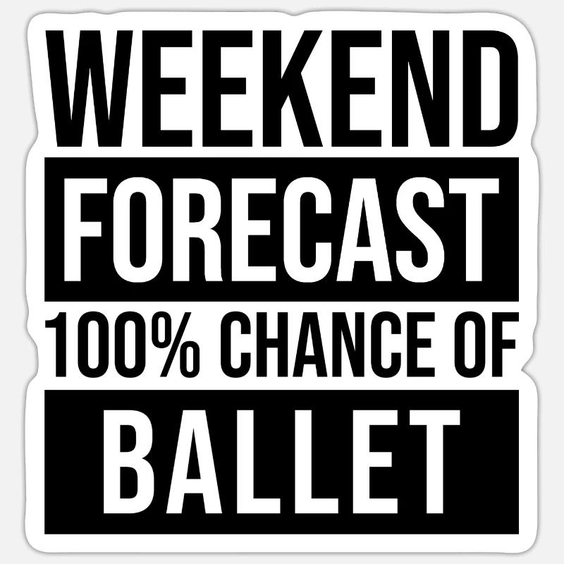 Ballett - Sticker Größe S (10 x 10 cm) - Mattweiß