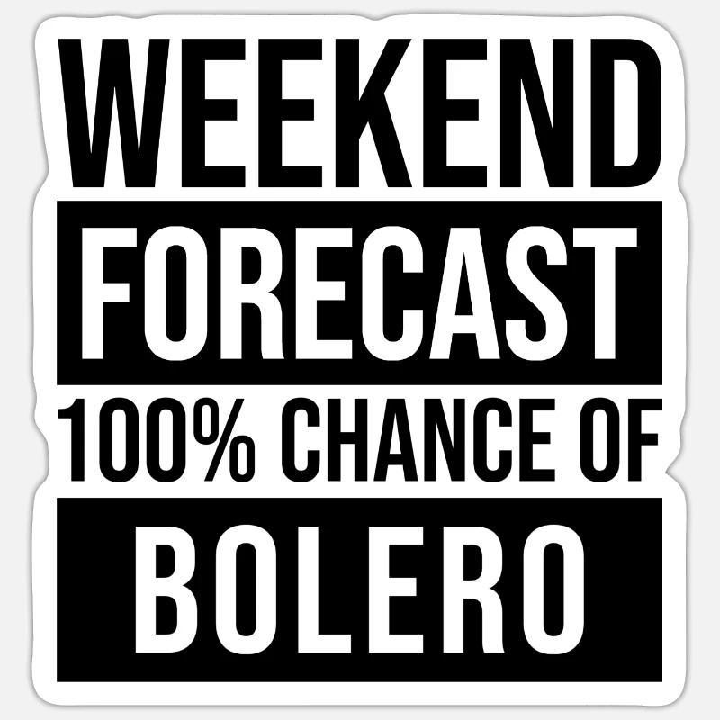 Boléro - Sticker taille S (10 x 10 cm) - blanc mat