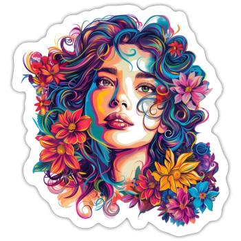 Summer Blossom Dreams No. 3 - Sticker size S (10 x 10 cm) - white matte - Front