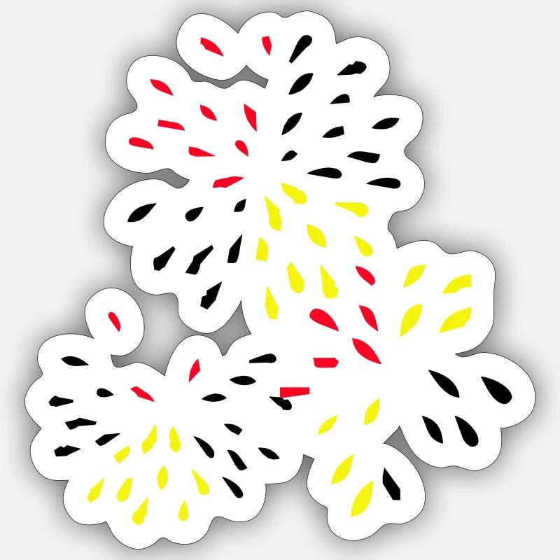 Feu d’artifice - Sticker taille S (10 x 10 cm) - blanc mat
