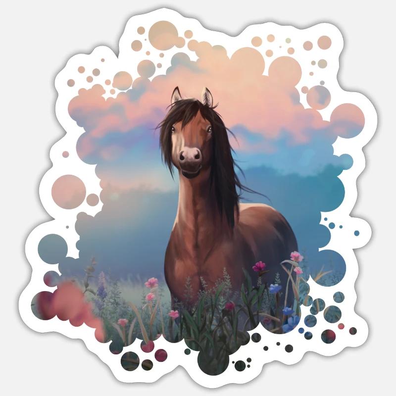 Soirée d’été - Sticker taille S (10 x 10 cm) - blanc mat