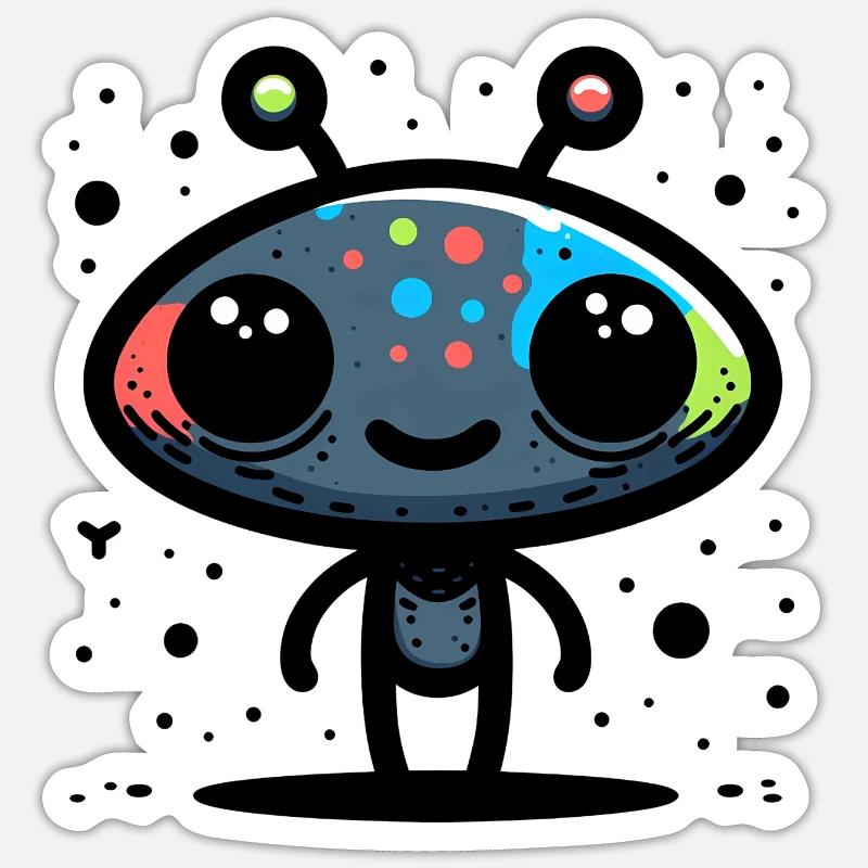 Rencontre extraterrestre Sticker taille S (10 x 10 cm)