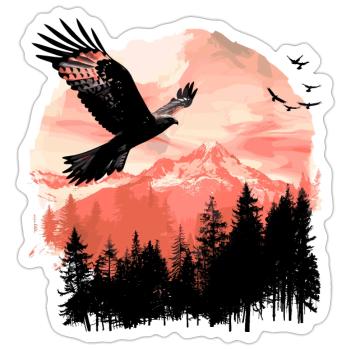 Milan royal oiseau oiseau de proie - Sticker taille S (10 x 10 cm) - blanc mat - Devant
