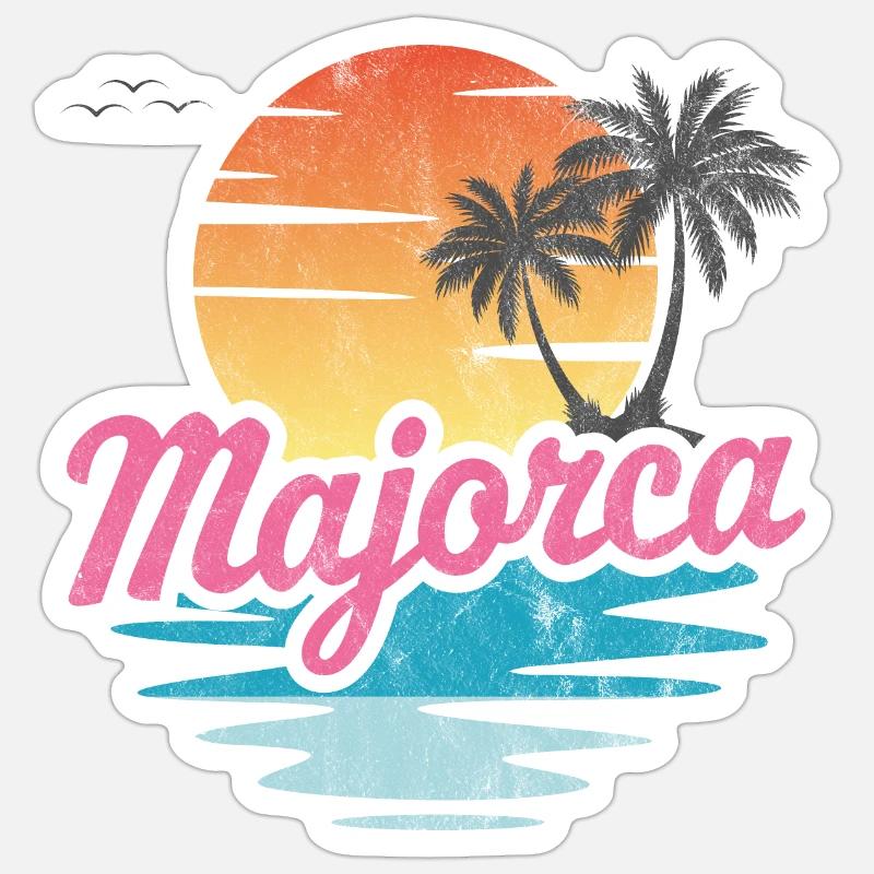 Majorca - Sticker size S (10 x 10 cm) - white matte