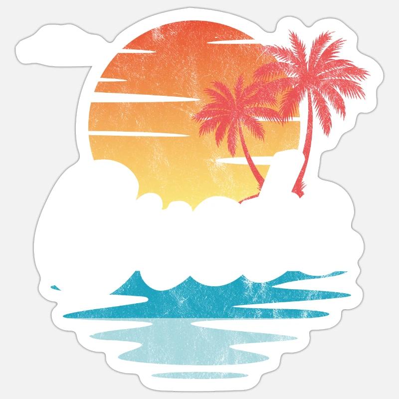 Kreta - Sticker Größe S (10 x 10 cm) - Mattweiß
