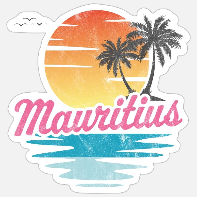 Mauritius - Sticker size S (10 x 10 cm) - white matte