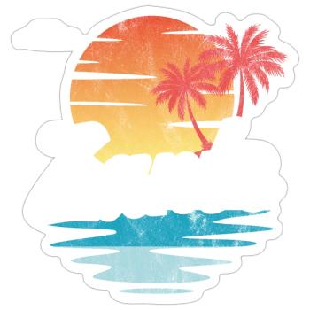 Zante - Sticker size S (10 x 10 cm) - white matte - Front