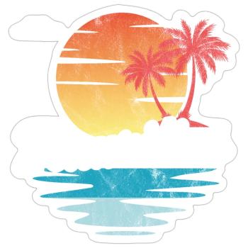 Mauritius - Sticker size S (10 x 10 cm) - white matte - Front