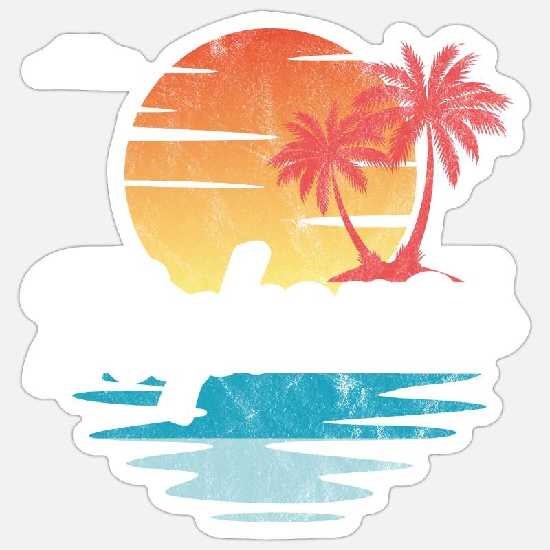 Mykonos - Sticker Größe S (10 x 10 cm) - Mattweiß