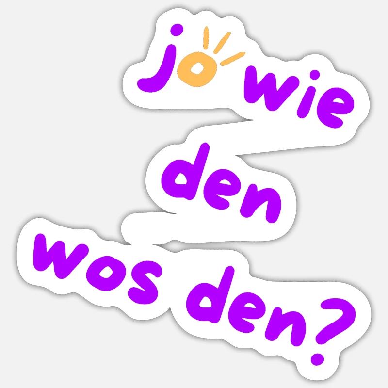 Comment? Pourquoi? Argot 🤠 autrichien - Sticker taille S (10 x 10 cm) - blanc mat