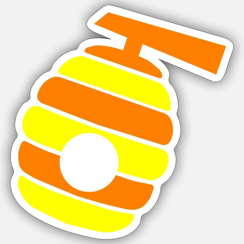 Imker Icon honig - Sticker Größe S (10 x 10 cm) - Mattweiß