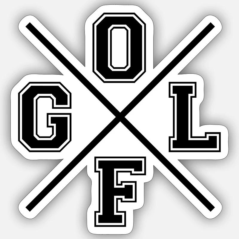 golf - Sticker Größe S (10 x 10 cm) - Mattweiß